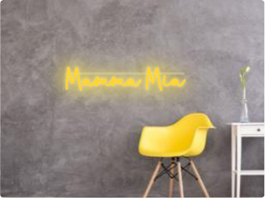 Custom text: Mamma Mia